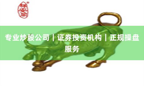 专业炒股公司｜证券投资机构｜正规操盘服务